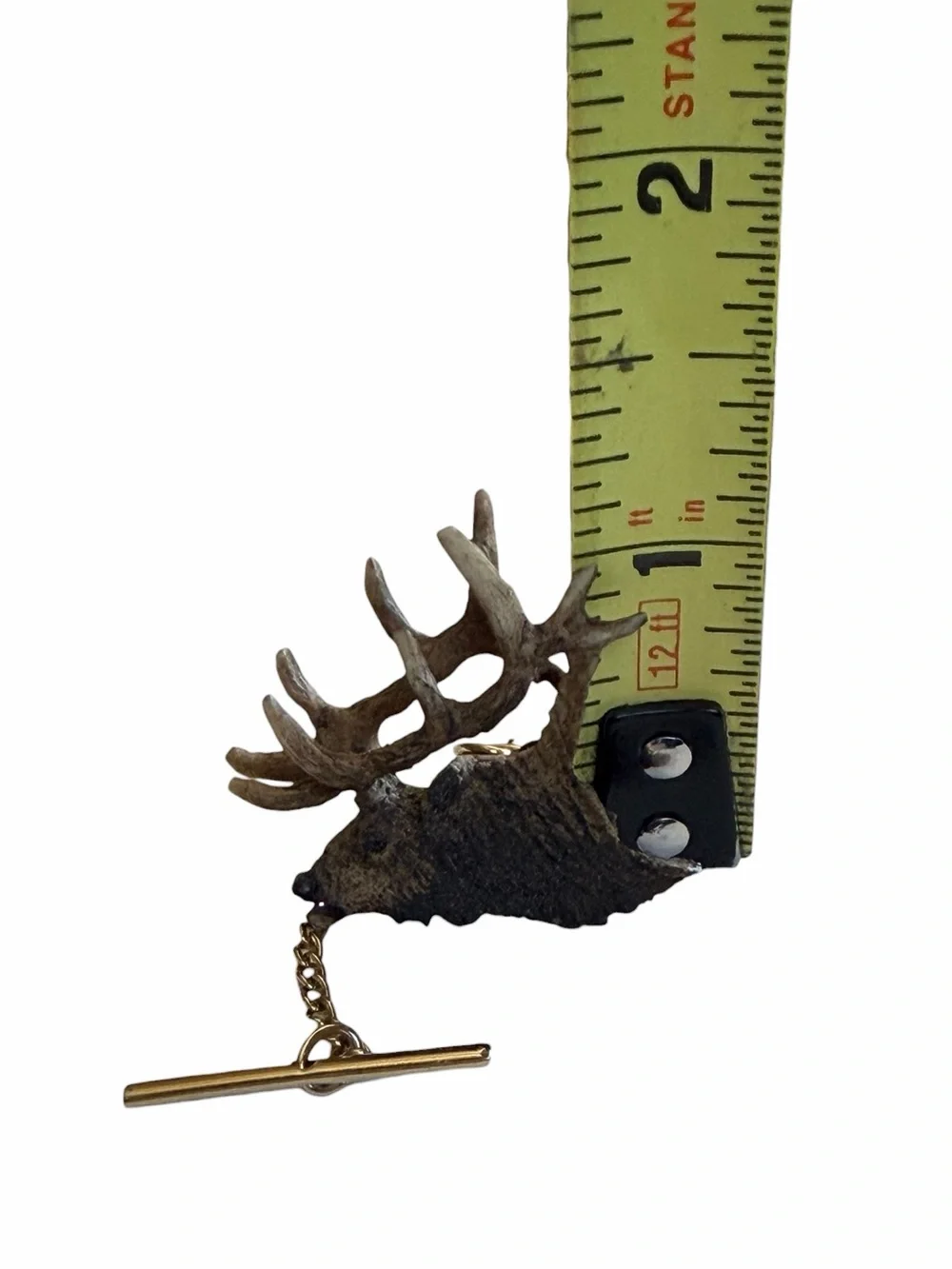 Vintage Elk Deer Head Tie Tack Pin Outdoorsman Hunting Big Game - Picture 5 of 6